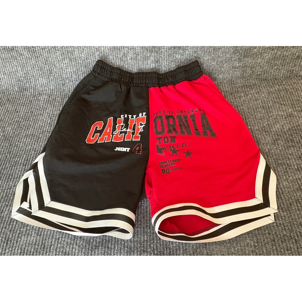 Vintage 90s Basketball Streetwear Two Tone California Shorts Men Medium